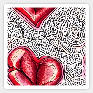 Heart Hidden In A Labyrinth Sticker